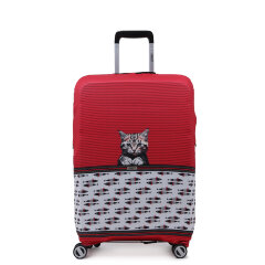 Чехол для чемодана RW1085-S Кот красн.