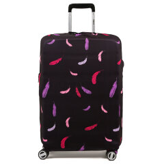 Чехол для чемодана RW1106-L Перья на черн.