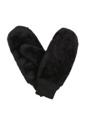 Варежки Снегурочка черн резин/косички